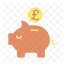 M Sparschwein Pfund Pfund Ersparnisse Ersparnisse Symbol