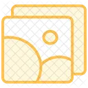 Photo Gallery Duotone Line Icon Icon