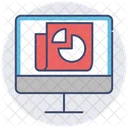 Online Learning Pie Chrat Statatics Icon