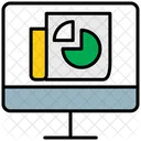 Online Learning Pie Chrat Statatics Icon