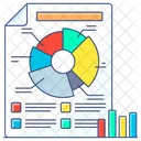 Business Report Pie Chart Graphical Representation Icône