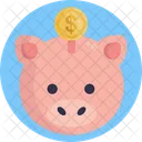 Accounting Piggy Bank Money Icon