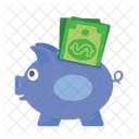 Money Icons Set Piggy Bank Money Icon