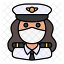 Pilot Avatar Woman Icon