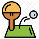 Ping Pong Table Tennis Racket Icon