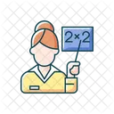 Pink Collar Teacher Icon