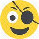 Pirata Tapa Olho Emoticon Ícone