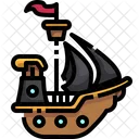 Pirate Ship Pirate Boat Pirate Sloop Icon