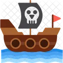 Pirate Ship Adventure Ocean Icon