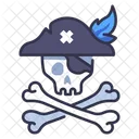 Pirate Skull Skeleton Icon