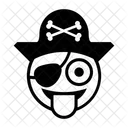 Outline Pirate Emoji Icon