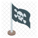 Piratenflagge Halloweenflagge Emblem Symbol