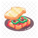 Pizza Toast Breakfast Sandwich Toastie Icono