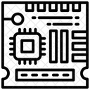 Placa De Circuito Placa Mae Pcb Ícone