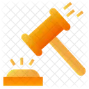 Place Bid Bidding Hammer Icon