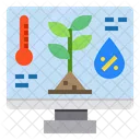 Monitor Temperature Plants Icon