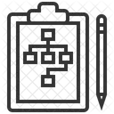 Planung Zwischenablage Flussdiagramm Symbol