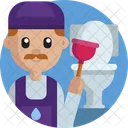 Plumber Man Job Icon