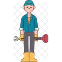 Plumber Handyman Pipe 아이콘