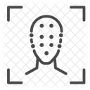 Points De Numerisation Identification Du Visage Verrouillage Du Visage Icône