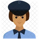 Police Avatar Fille Icône