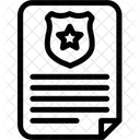 경찰 증명서 증서 법적 문서 아이콘