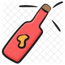 Popping Cork Splashing Champagne Celebration Icon