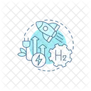 Hydrogen Energy Power Icon