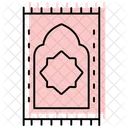 Prayer Mat Color Shadow Thinline Icon 아이콘