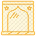 Prayer Niche Mihrab Duotone Line Icon 아이콘