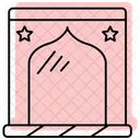 Prayer Niche Mihrab Color Shadow Thinline Icon 아이콘