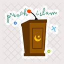 Preach Islam Speaker Dias Podium Icon