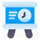 Presentation Time Training Time Management Presentation Board Icon