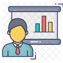 Presentation Businessman Chart Icon