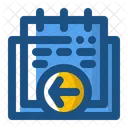 Previous Date Calendar Data Icon