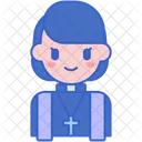 Priest Female Priest Nun Icon