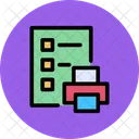 Print Documents Printer Checklist Icon