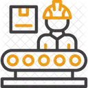 Production Line Worker Assembly Line Employee Factory Worker Icon