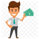 Dollars Earnings Employee Icon