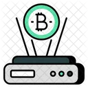 Projetor Bitcoin Criptomoeda Criptografia Ícone