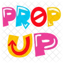 Prop Up Up Arrow Prop Word Symbol