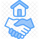 Property Deal Realtor Handshake Icon