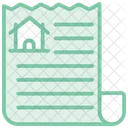 Property Paper Duotone Line Icon Icon