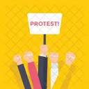 Hands Holding Protest Icon