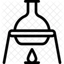 Erlenmeyer Prueba De Quemado Prueba De Quemado Prueba Del Quemador Icono