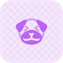 Pug Grinning Squinting Icon