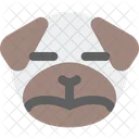 Pug Sad Closed Eyes  Icon