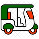 Rikshaw Charabanc Traffic Police Car Icon