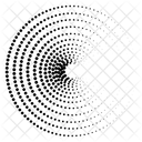 Halftone Circle Radial Radial Halftone Circle Icon