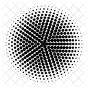 Halftone Circle Radial Radial Halftone Circle Icon